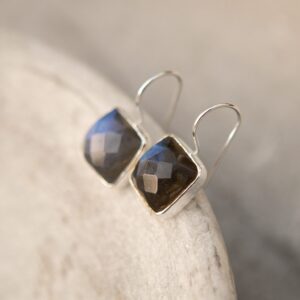 Labradorite and Silver Earrings