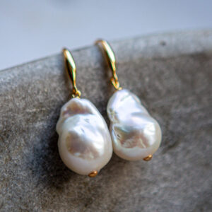 Giant Baroque Pearl Earrings