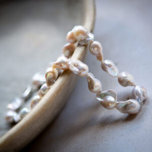 baroque large white pearl necklace