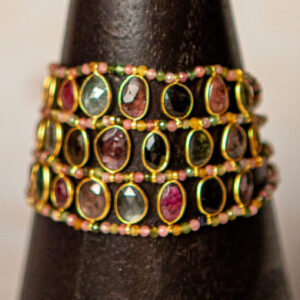 - Tourmaline triple strand bracelet