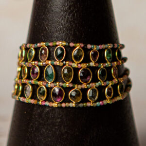 - Tourmaline triple strand bracelet