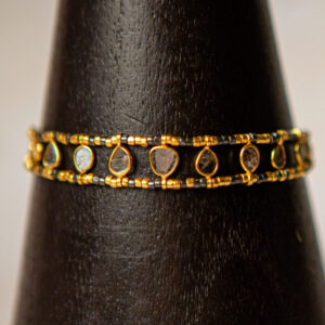 Diamond Slice and gold vermeil bracelet