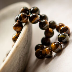 tigers eye ball necklace